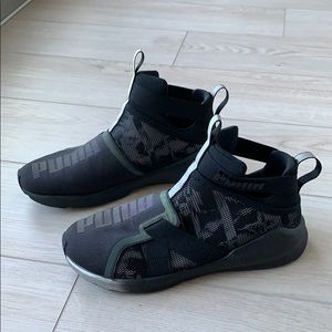 Black Puma Sock Sneaker Shoes